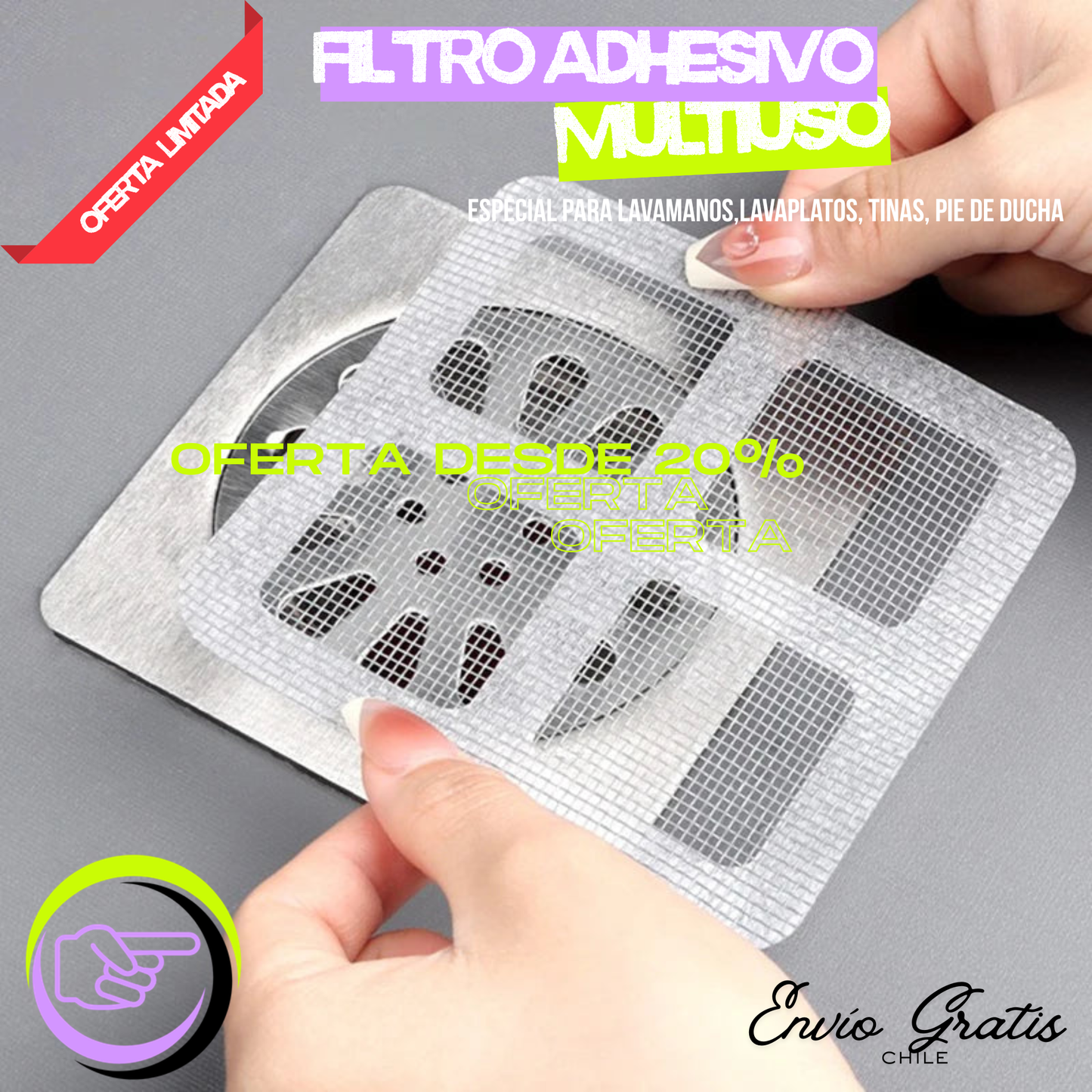 FILTRO ADHESIVO MULTIUSO x50 unidades
