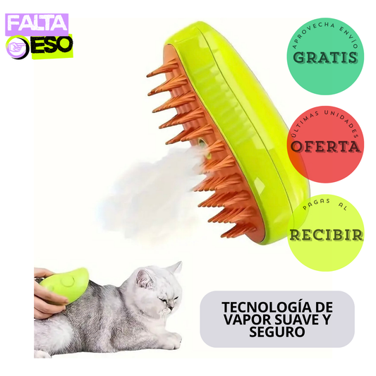 CEPILLO A VAPOR PARA MASCOTAS 3 EN 1