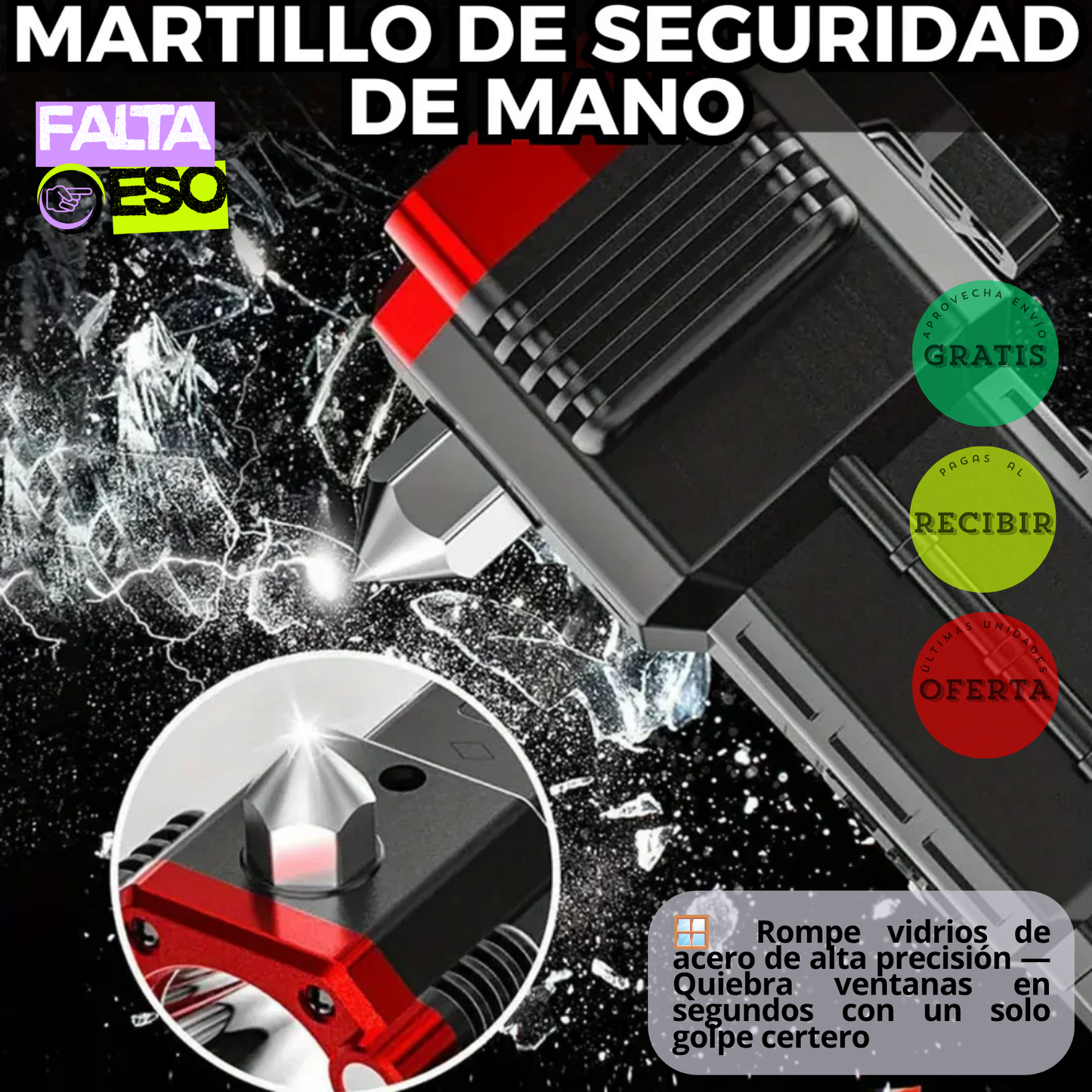 LINTERNA MARTILLO MULTIFUNCIONAL LUMINEX PRO