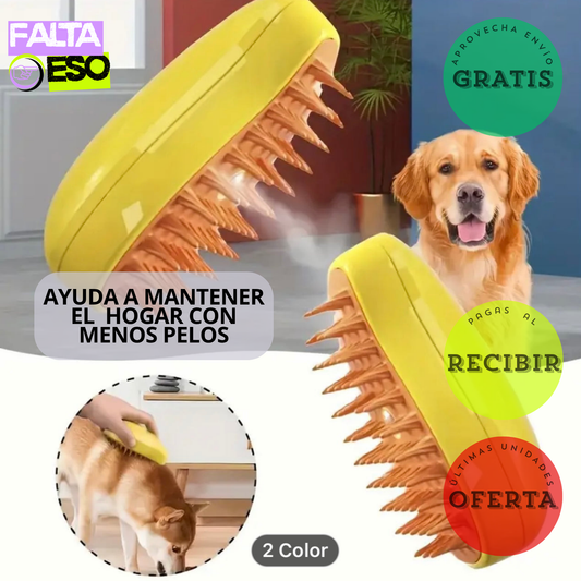 CEPILLO A VAPOR PARA MASCOTAS 3 EN 1