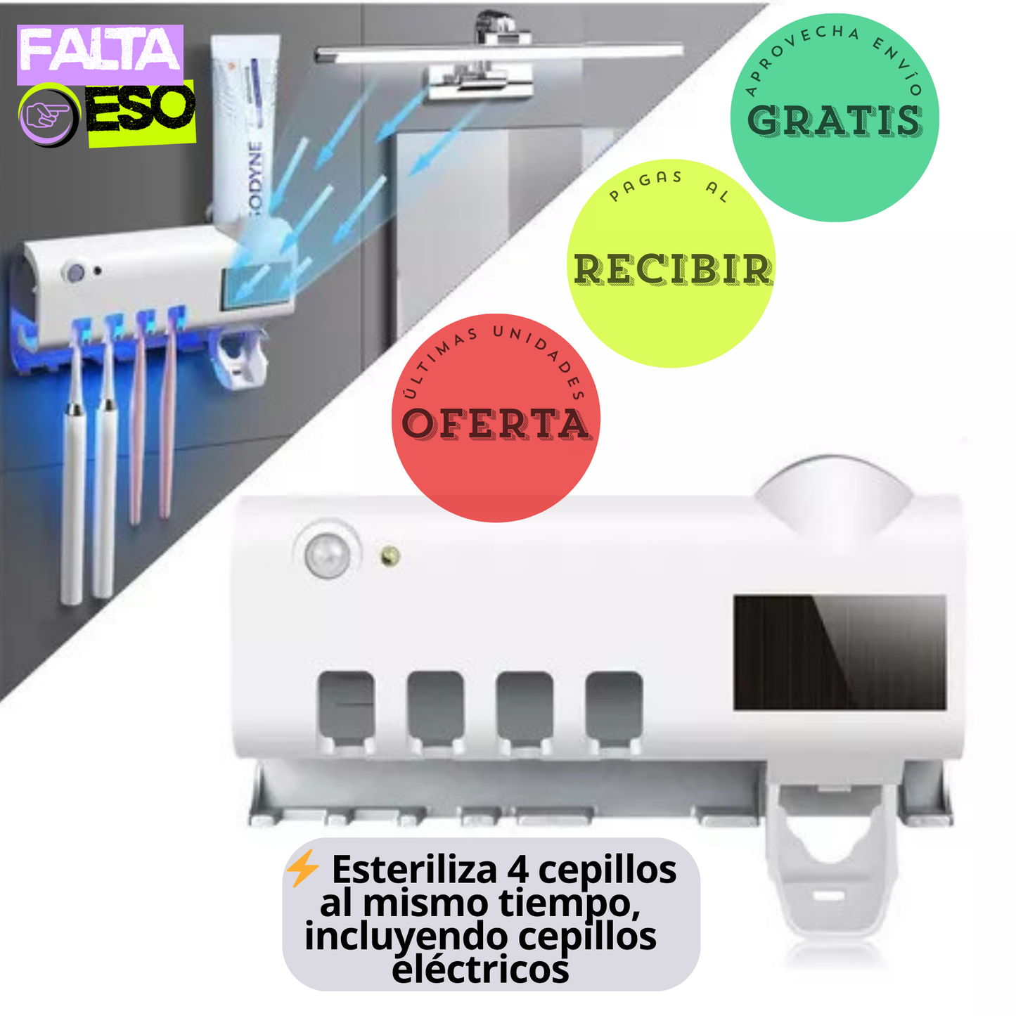 SOPORTE ESTERILIZADOR CEPILLO DE DIENTES