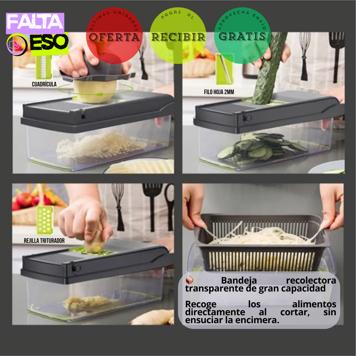 PICADOR CORTADOR VEGETALES 14 en 1
