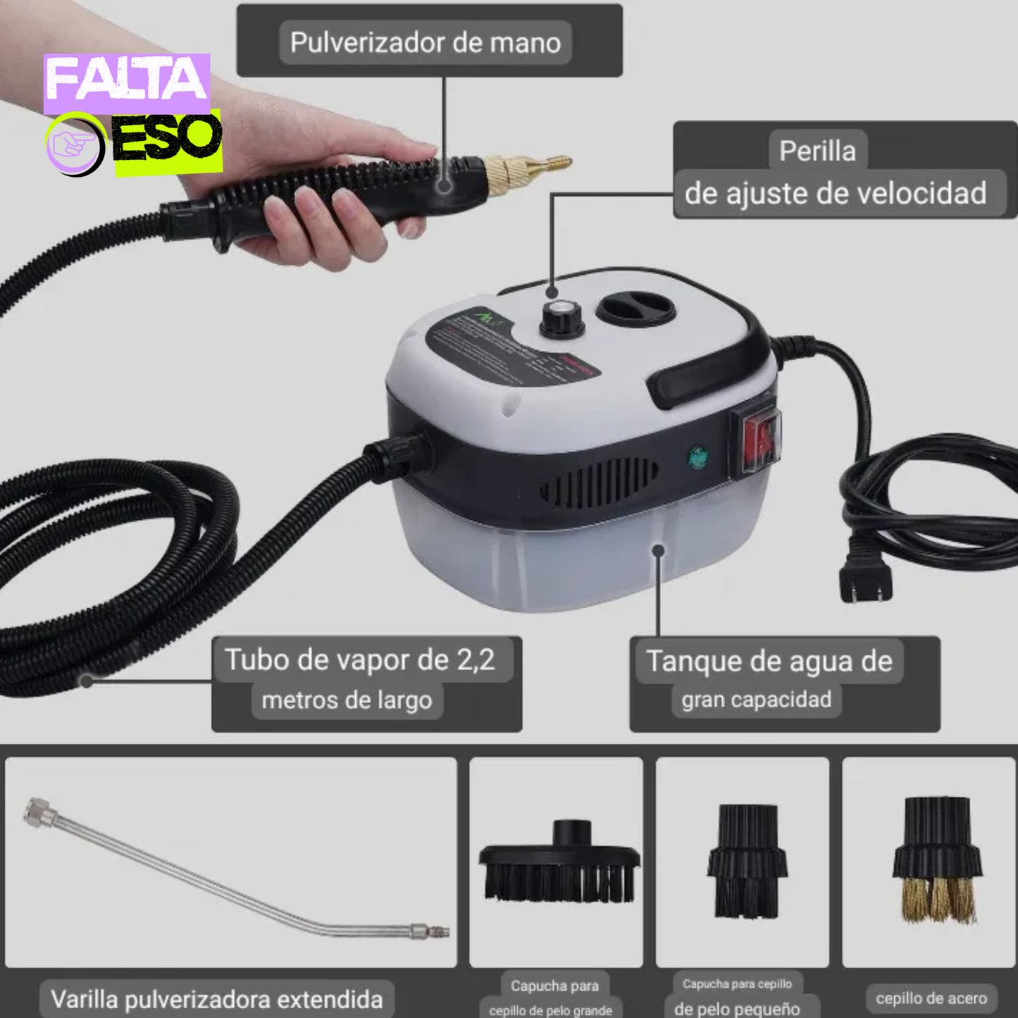 LIMPIADOR  A VAPOR POR PRESION 2500w