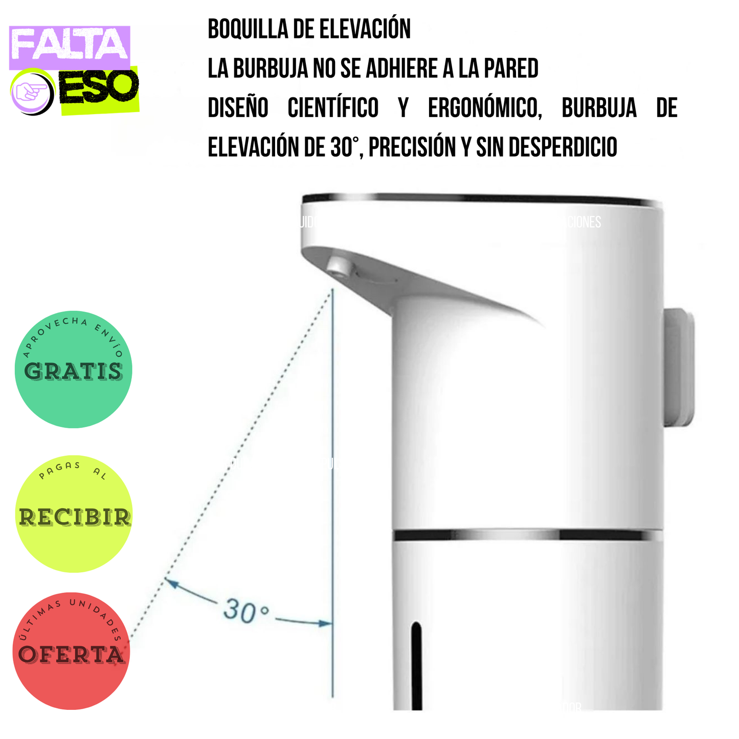 DISPENSADOR AUTOMÁTICO DE JABÓN CON SENSOR