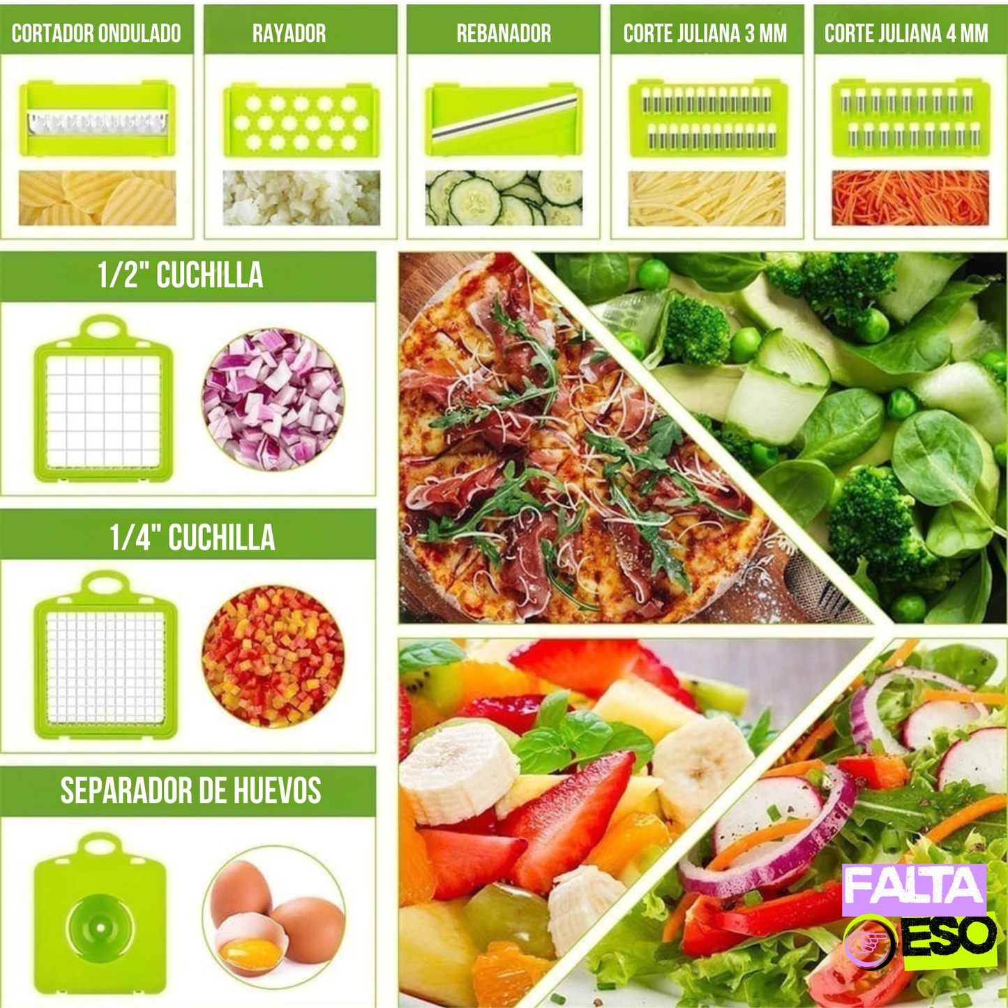 PICADOR CORTADOR VEGETALES 14 en 1
