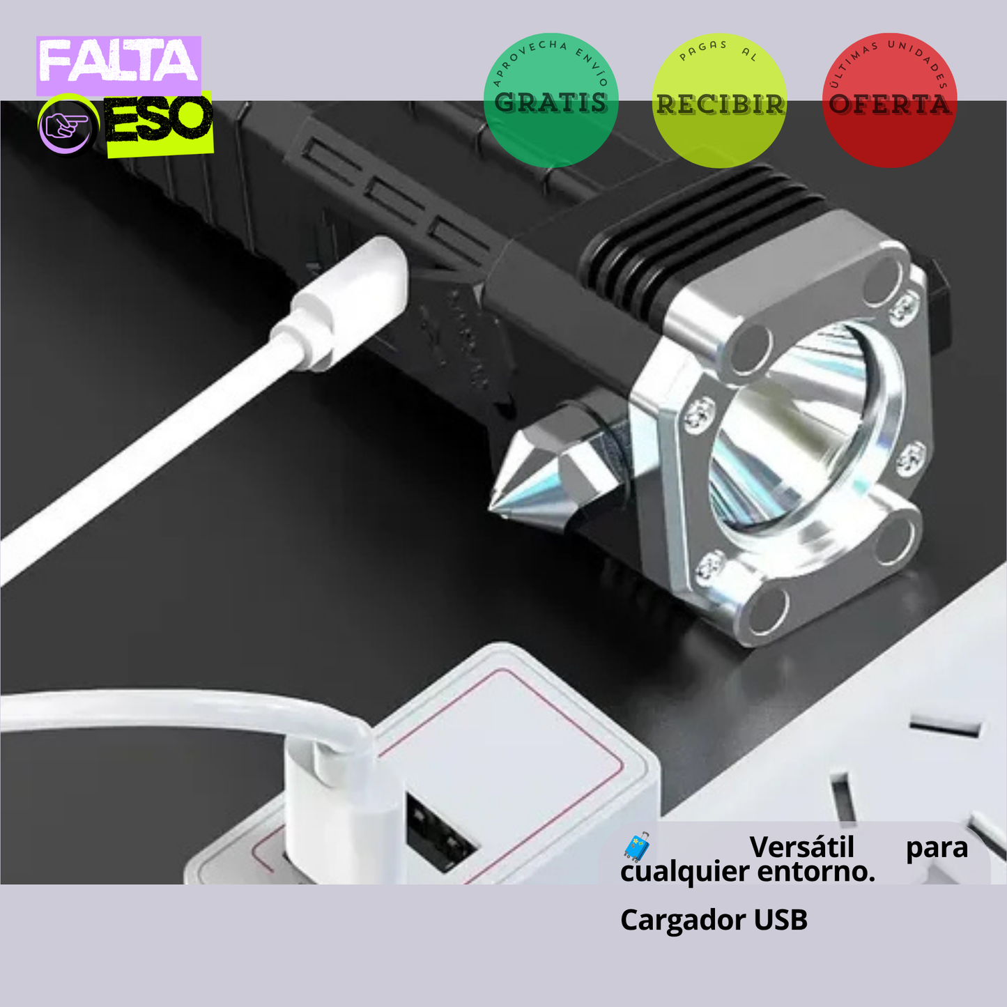 LINTERNA MARTILLO MULTIFUNCIONAL LUMINEX PRO